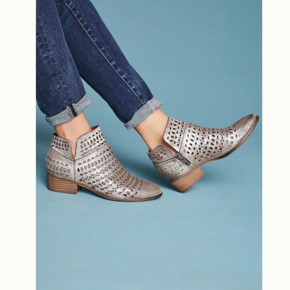 Liendo by Seychelles Mojave Suede Perforated Ankle Booties